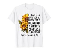 Camiseta cristiana en español para mujer Biblia Versiculo Camiseta