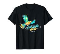 Camiseta Cristiana Minimalista Sutil Look At The Birds Parrot Camiseta