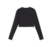 Camiseta crop de manga larga PUMA SHAPE para mujer, Ropa, Negro, XL XL