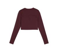 Camiseta crop de manga larga PUMA SHAPE para mujer, Ropa, Rojo, XL XL