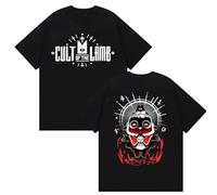 Camiseta Cult of The Lamb para Hombres Y Mujeres, Diseño Divertido del Juego, Algodón Casual Manga Corta para Adultos Y Teens-Black||x_l