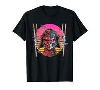 Camiseta Cyber Samurai Máscara De Demonio Japonés Camiseta