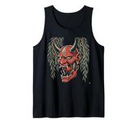 Camiseta Cyber Samurai Máscara De Demonio Japonés Camiseta sin Mangas