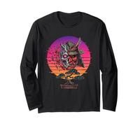 Camiseta Cyber Samurai Máscara De Demonio Japonés Manga Larga