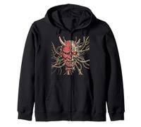 Camiseta Cyber Samurai Máscara De Demonio Japonés Sudadera con Capucha