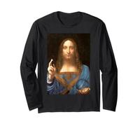 Camiseta Da Vinci, Salvator Mundi Manga Larga