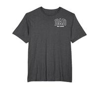 Camiseta Dad EST 2025, Anuncio de Embarazo, día del Padre Camiseta, Hombre Tallas Grandes, Jaspeado Oscuro, 2X Alto