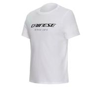 Camiseta Dainese Essence Wordmark Blanco White Redondo Verano Manga Corte