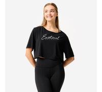 Camiseta Danza Modern Jazz Mujer Negro Corte Crop M