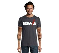 Camiseta David Bowie Pop,Rock, Concierto (M, Gris Plomo)