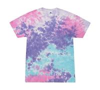 Camiseta de 100 % algodón teñido anudado Cd100 de 153.1 g, Algodón de azúcar, XL