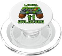 Camiseta de 11 años desbloqueada de Nivel 11 años para Videojuego PopSockets PopGrip para MagSafe