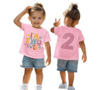 Camiseta de 2º cumpleaños para niña "I'm Two Cute", camiseta de impresora de segundo cumpleaños, camisetas de fiesta de cumpleaños, ropa de verano, manga corta, camiseta de cuello redondo suave