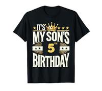 Camiseta de 5º cumpleaños con texto en inglés "It's My Sons 5th Birthday" para niño Camiseta