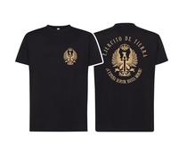 Camiseta de Adulto Ejército de Tierra Español Veterano Soldado Militar Patriota Bandera de España Honor Lealtad y Servicio a la nación