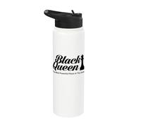 Camiseta de ajedrez Black Queen the Most Powerful Piece Stainless Steel Insulated Water Bottle
