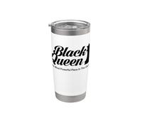 Camiseta de ajedrez Black Queen the Most Powerful Piece Vaso térmico de acero inoxidable de doble pared