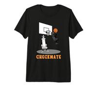 Camiseta de ajedrez de Baloncesto con Texto en inglés Checkmate Funny Pawn Defeat King Camiseta Premium