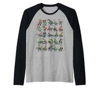 Camiseta de Alfabeto de Dinosaurios - ABC Dinosaurs Educational Camiseta Manga Raglan