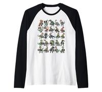 Camiseta de Alfabeto de Dinosaurios - ABC Dinosaurs Educational Camiseta Manga Raglan