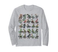 Camiseta de Alfabeto de Dinosaurios - ABC Dinosaurs Educational Manga Larga