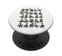 Camiseta de Alfabeto de Dinosaurios - ABC Dinosaurs Educational PopSockets PopGrip Adhesivo