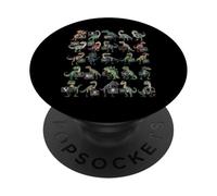 Camiseta de Alfabeto de Dinosaurios - ABC Dinosaurs Educational PopSockets PopGrip Adhesivo