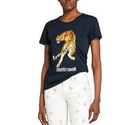 Camiseta De Algodón Con Logo De Tigre RC De Roberto Cavalli Top Ícono Lounge XS