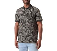 Camiseta de algodón de Manga Corta con Cuello de Polo para Hombre de ONLY&SONS, Color:Verde Oscuro, Size:L