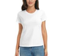 Camiseta de algodón de Manga Corta con Cuello Redondo para Mujer de Charlie Kirk Descansa en el Poder