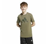 adidas Unisex niños Camo Graphic T-Shirt Junior, Olive strata, 11-12 Years