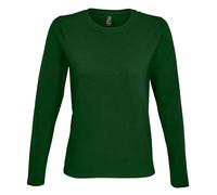 Camiseta De Algodón De Manga Larga Para Damas SOL'S Imperial Cuello Redondo