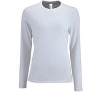 Camiseta De Algodón De Manga Larga Para Damas SOL'S Imperial Cuello Redondo