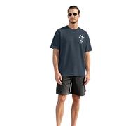 Camiseta de algodón para hombre, cómoda, efecto vintage, camiseta de gran tamaño, transpirable, camiseta de verano, informal, manga corta, cuello redondo, camiseta suave y acogedora, O Ejército Verde