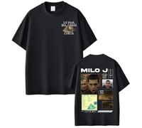 Camiseta De Algodón para Hombre con Tema del Álbum del Rapero Milo J Top Casual De Algodón De Estilo Hip Hop para Mujer con Cuello Redondo Y Corta XS-3XL-Black||XX_l