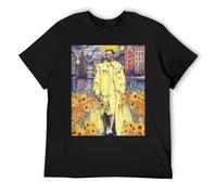 Camiseta de algodón para hombre de Van Gogh de pintores posimpresionistas, ajuste relajado, fácil comodidad, manga corta, cuello redondo, corte espacioso, para todos los tipos de cuerpo y movimientos