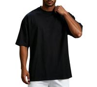 Camiseta De Algodón para Hombre Talla Grande Estilo Oversize Camiseta Básica De Verano Cuello Redondo Manga Corta Ropa Casual Suelta Cómoda Ligera para Diario Playa Viaje Deportes