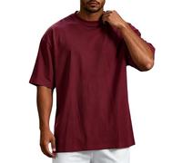Camiseta De Algodón para Hombre Talla Grande Estilo Oversize Camiseta Básica De Verano Cuello Redondo Manga Corta Ropa Casual Suelta Cómoda Ligera para Diario Playa Viaje Deportes