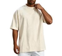 Camiseta De Algodón para Hombre Talla Grande Estilo Oversize Camiseta Básica De Verano Cuello Redondo Manga Corta Ropa Casual Suelta Cómoda Ligera para Diario Playa Viaje Deportes