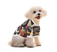 Camiseta de algodón para perro y gato, chaleco de verano transpirable con hongos mágicos para perros pequeños, camiseta sin mangas suave para cachorros, ropa ligera para mascotas, talla L