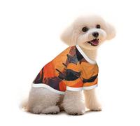 Camiseta de algodón para perro y gato, diseño de cuervo, volando sobre la puesta de sol, chaleco de verano transpirable para perros pequeños, camiseta sin mangas suave para cachorros, ropa ligera para