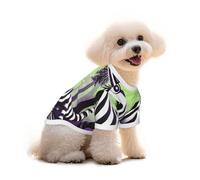 Camiseta de algodón para perros y gatos, chaleco de verano transpirable con lindos monstruos para perros pequeños, camiseta sin mangas suave para cachorros, ropa ligera para mascotas, talla S