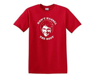 Camiseta de algodón pesado con texto en inglés "Don't Hassel The Hoff David Hasselhoff Knightrider Baywatch Gildan"