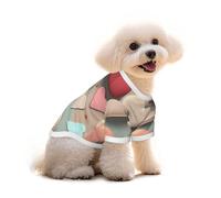 Camiseta de algodón puro con estampado de amor para mascotas, chaleco cómodo para perros y gatos, para ropa de invierno de verano pequeña y mediana