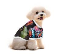 Camiseta de algodón puro con estampado de insectos extraños para mascotas, chaleco cómodo para perros y gatos, para ropa de invierno de verano pequeña y mediana