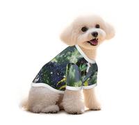 Camiseta de algodón puro para mascotas, camiseta suave y transpirable para perros y gatos, camiseta de manga corta con estampado completo para perros pequeños, cachorros, niños y niñas, ropa
