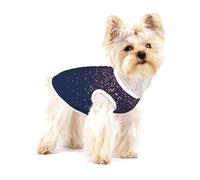 Camiseta de algodón sin mangas con diseño de cielo y estrellas, color azul marino, para perro, chaleco para mascotas, camisetas ligeras para talla S