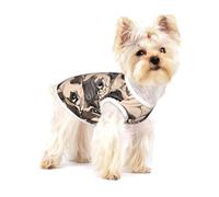 Camiseta de algodón sin mangas con divertido estampado de carlino para perro, chaleco para mascotas, camisetas ligeras para talla S