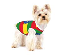 Camiseta de algodón sin mangas con la bandera de Etiopía para perros y gatos, ideal para mascotas pequeñas