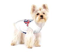 Camiseta de algodón sin mangas con mapa de la bandera de Nueva Zelanda para perros y gatos, ropa para mascotas, adecuada para mascotas pequeñas